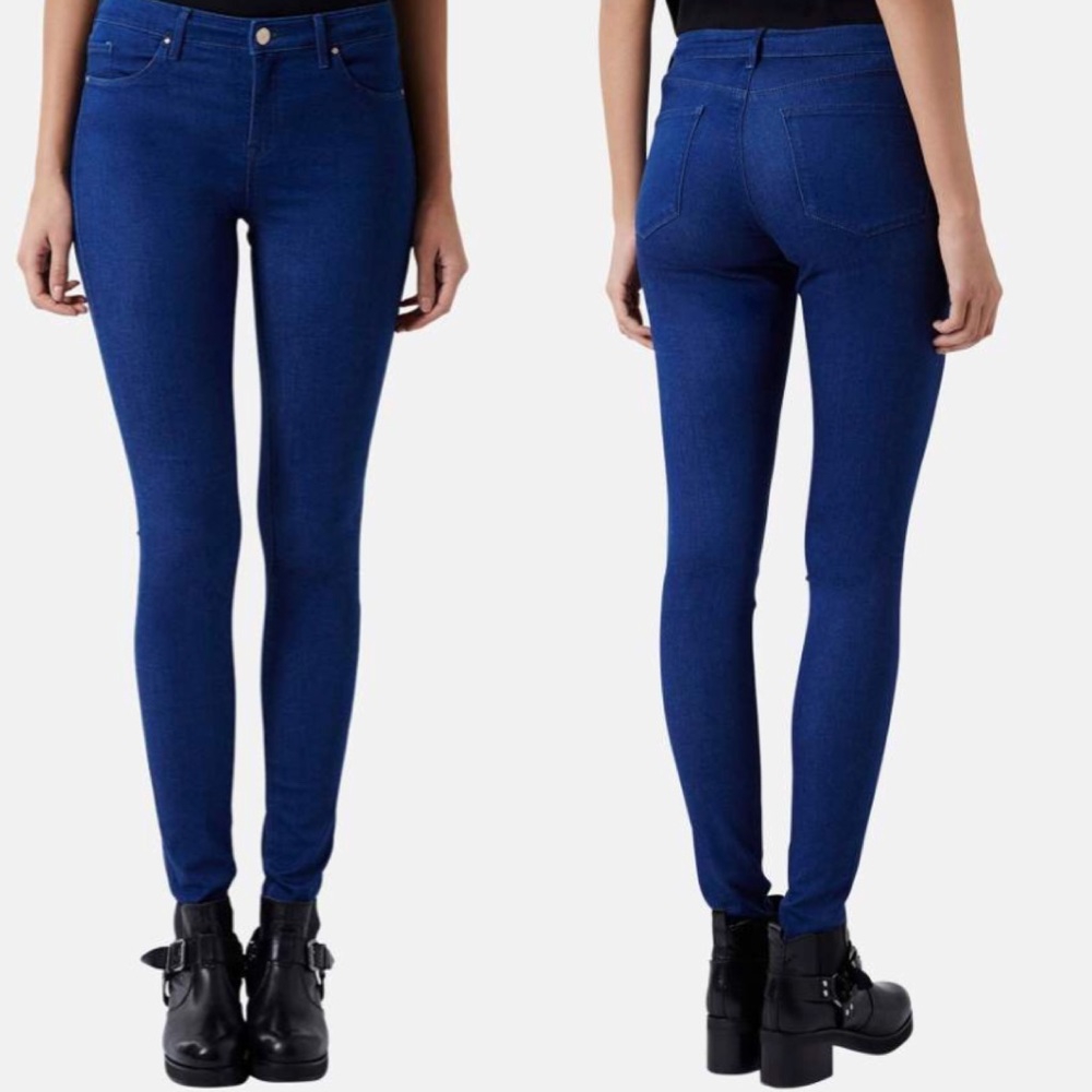 Topshop Women's Skinny Jeans - Blue
